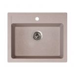 Metalac granitna usadna sudopera xQuadro 60 bež 600x500 Ø90