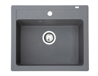 Metalac granitna usadna sudopera xQuadro 60 siva 600x500 Ø90