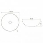 ZERO Lavabo 46 cm 07160A-97 Sivi mat