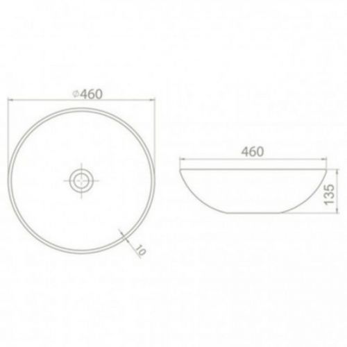 ZERO Lavabo 46 cm 07160A-97 Sivi mat
