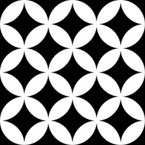 District Circles Black 20x20