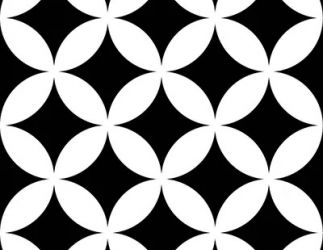 District Circles Black 20x20