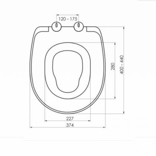 WC daska UNIVERSAL soft termoplast wd 340