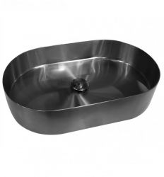 METALNI LAVABO WBTC5535NMBG ovalni tamno sivi inox