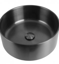 METALNI LAVABO WBTD38NMBG okrugli tamno sivi inox