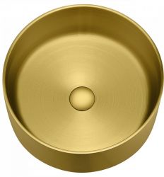 METALNI LAVABO WBTD38G okrugli zlatni inox