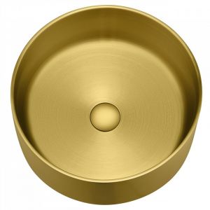 METALNI LAVABO WBTD38G okrugli zlatni inox