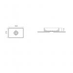Lavabo nadgradni Floppy Esvit 42x27cm 6042