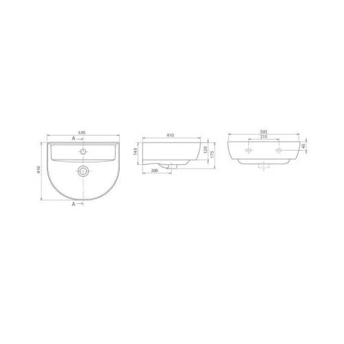 Bella lavabo 50cm 3200U