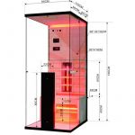 Infracrvena Sauna BILLUND 1 80x110x190 cm F40080