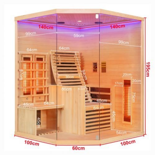 Infracrvena Sauna CARBON 3 150x150x195 cm J11150