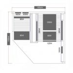 Infracrvena Sauna CARBON 3 150x150x195 cm J11150