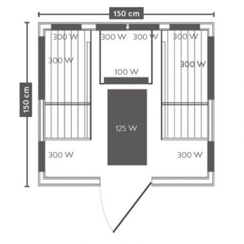 Infracrvena Sauna OSLO 150x150x200 cm J40150