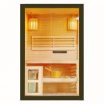 Finska Sauna PANORAMA BLACK 130x120x200 cm J61130