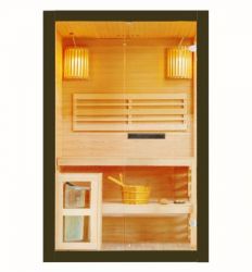 Finska Sauna PANORAMA BLACK 130x120x200 cm J61130