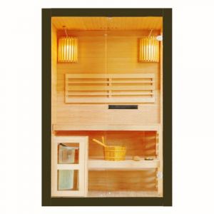 Finska Sauna PANORAMA BLACK 130x120x200 cm J61130
