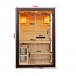 Finska Sauna PANORAMA BLACK 130x120x200 cm J61130