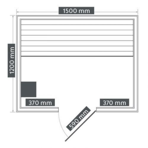 Finska Sauna RIGA 150x120x190 cm J60120