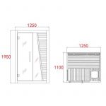 Finska Sauna TAMPERE 125x110x195 cm K40125