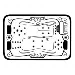 Spoljni Masažni Bazen MODENA - BELI 205x130x70 cm SPA08