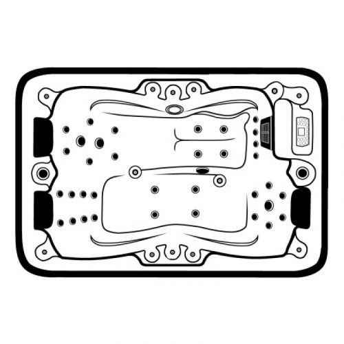 Spoljni Masažni Bazen MODENA - BELI 205x130x70 cm SPA08