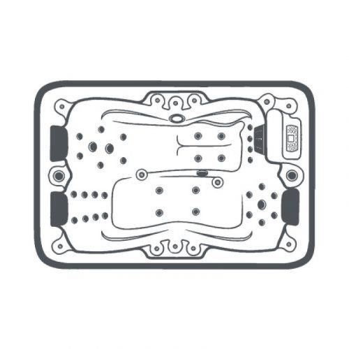 Spoljni Masažni Bazen MODENA - PLAVI 205x130x70 cm SPA09