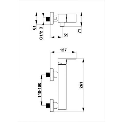 HERZ 00494 SQ Baterija za tuš kadu