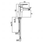 HERZ 01012 INFINITY Baterija za lavabo 3 cevi visoka