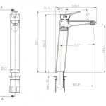 HERZ 00096 LINO Baterija za lavabo visoka