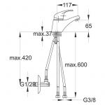 HERZ 01081 SIMPATY Baterija za lavabo 3 cevi