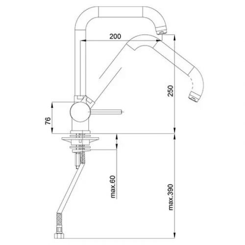 HERZ 00147 FRESH f32 Baterija za sudoperu pregibna