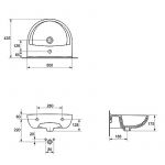 Umivaonik President 50 cm K08-004