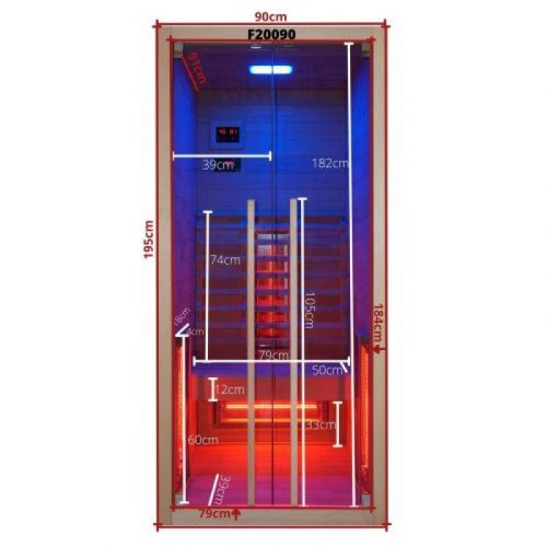 Infracrvena Sauna RUBY 1 90x100x195 cm F20090