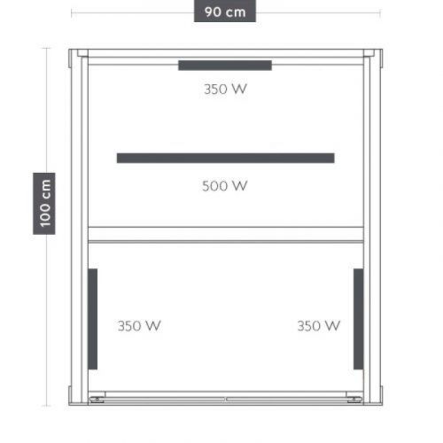 Infracrvena Sauna RUBY 1 90x100x195 cm F20090