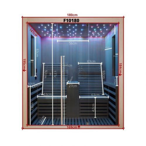 Infracrvena Sauna CARBON 2 180x150x195 cm F10180