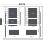 Infracrvena Sauna CARBON 2 180x150x195 cm F10180