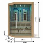 Infracrvena Sauna KIRUNA 160x141,1x64,8x114,1x160x210 cm K50160