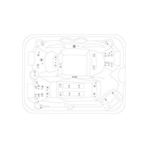 Spoljni Masazni Bazen FIJI - SIVI 210x160x80 cm SPA53