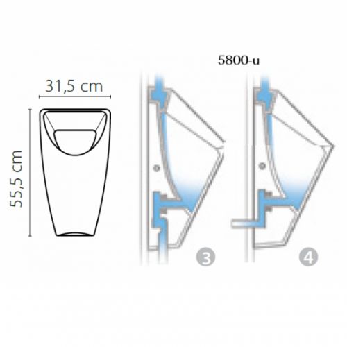 CITY Pisoar 5800-U vertikalni Izlaz