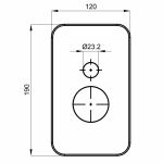 HERZ 12247B Elite e91B Rozetna za Ugradnu Bateriju sa Prebacivačem za Kadu
