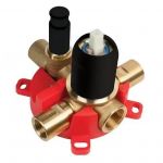 HERZ 00368B Ugradni mešač sa prebacivačem crni