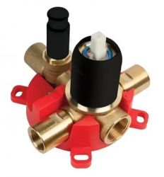 HERZ 00368B Ugradni mešač sa prebacivačem crni