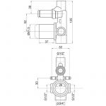 HERZ 00368B Ugradni mešač sa prebacivačem crni