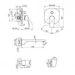 STOLZ 131501 Uzidna baterija sa ručnim tušem i izlivom