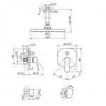 STOLZ 131607 uzidna baterija sa plafonskim i ručnim tušem
