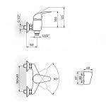 KING J371001 Baterija za Tuš kadu sa Ručnim Tušem
