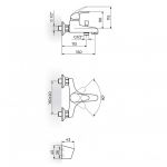 PERLA JP331001 Baterija za Kadu sa Ručnim Tušem