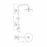 Konzola tuša - komplet Zerro PUTKZERRO