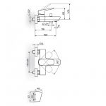 STOLZ 133101 Baterija za Kadu sa Ručnim Tušem