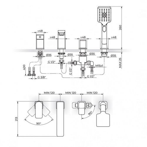 S2 233204 Baterija za kadu